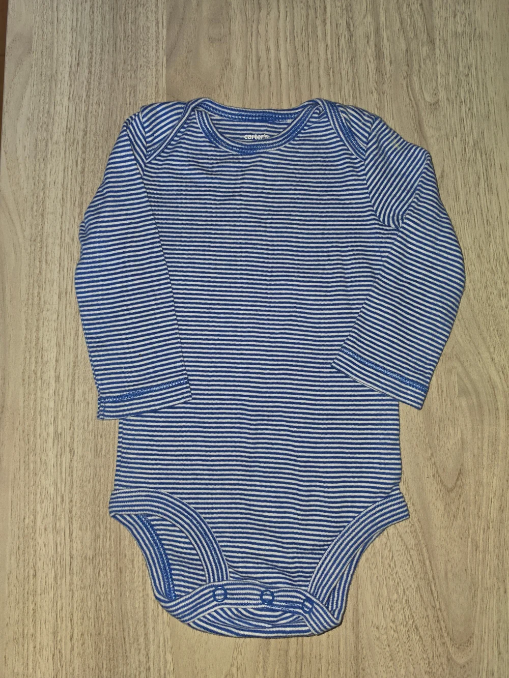 Carter's Tan Bear Print Bodysuit, Blue Striped Top & Black Pants Set